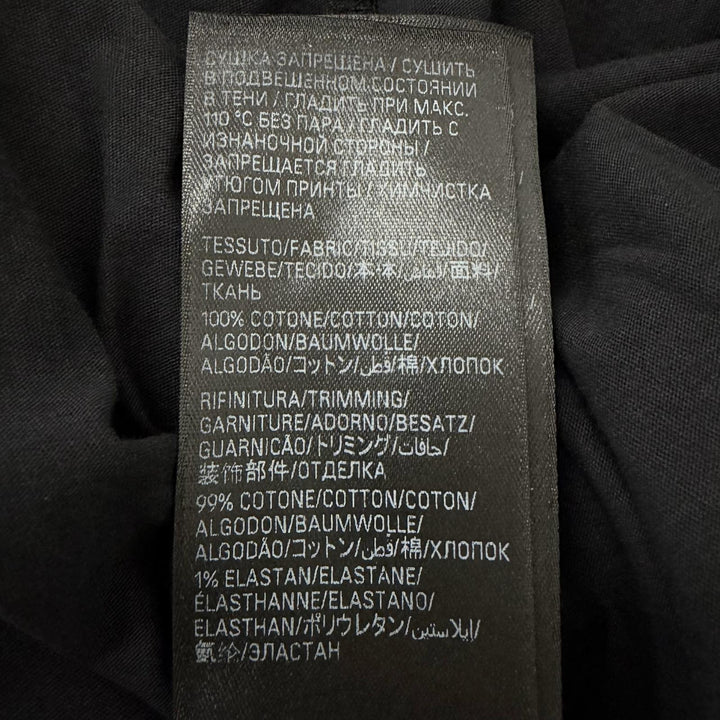 美品□BALENCIAGA バレンシアガ 23SS 739027 TOVG2 UNISEX Free Styling Tips Tee ダメージ加工 薄手 長袖Ｔシャツ ブラック 1 正規品