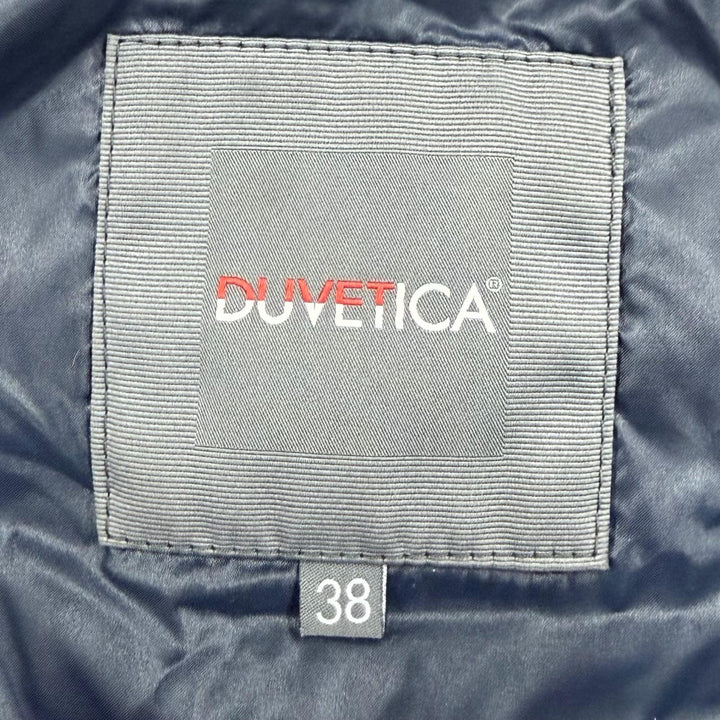 美品◇DUVETICA デュベティカ MORWEN リアルファー フード付き ダウンジャケット ダークネイビー 38 ブルガリア製 正規品 レディース