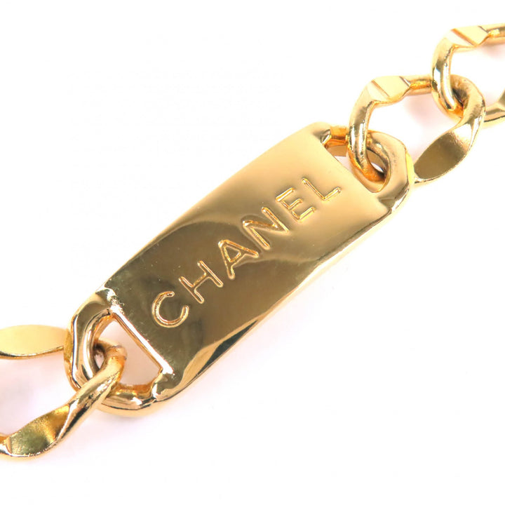 美品△CHANEL シャネル ココマーク コインモチーフ ロゴプレート チェーンベルト 全長約88cm ゴールド レディース オシャレ オススメ◎