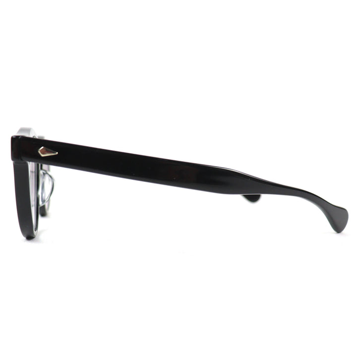 美品△JULIUS TART OPTICAL ジュリアスタートオプティカル HAROLD ハロルド ボストン メガネ 眼鏡 アイウェア ブラック シルバー 度入り