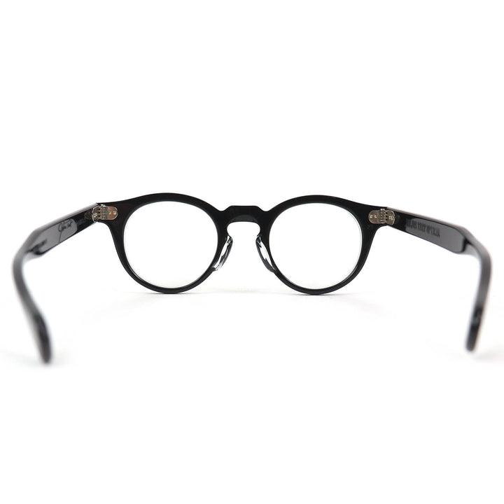 美品△JULIUS TART OPTICAL ジュリアスタートオプティカル HAROLD ハロルド ボストン メガネ 眼鏡 アイウェア ブラック シルバー 度入り