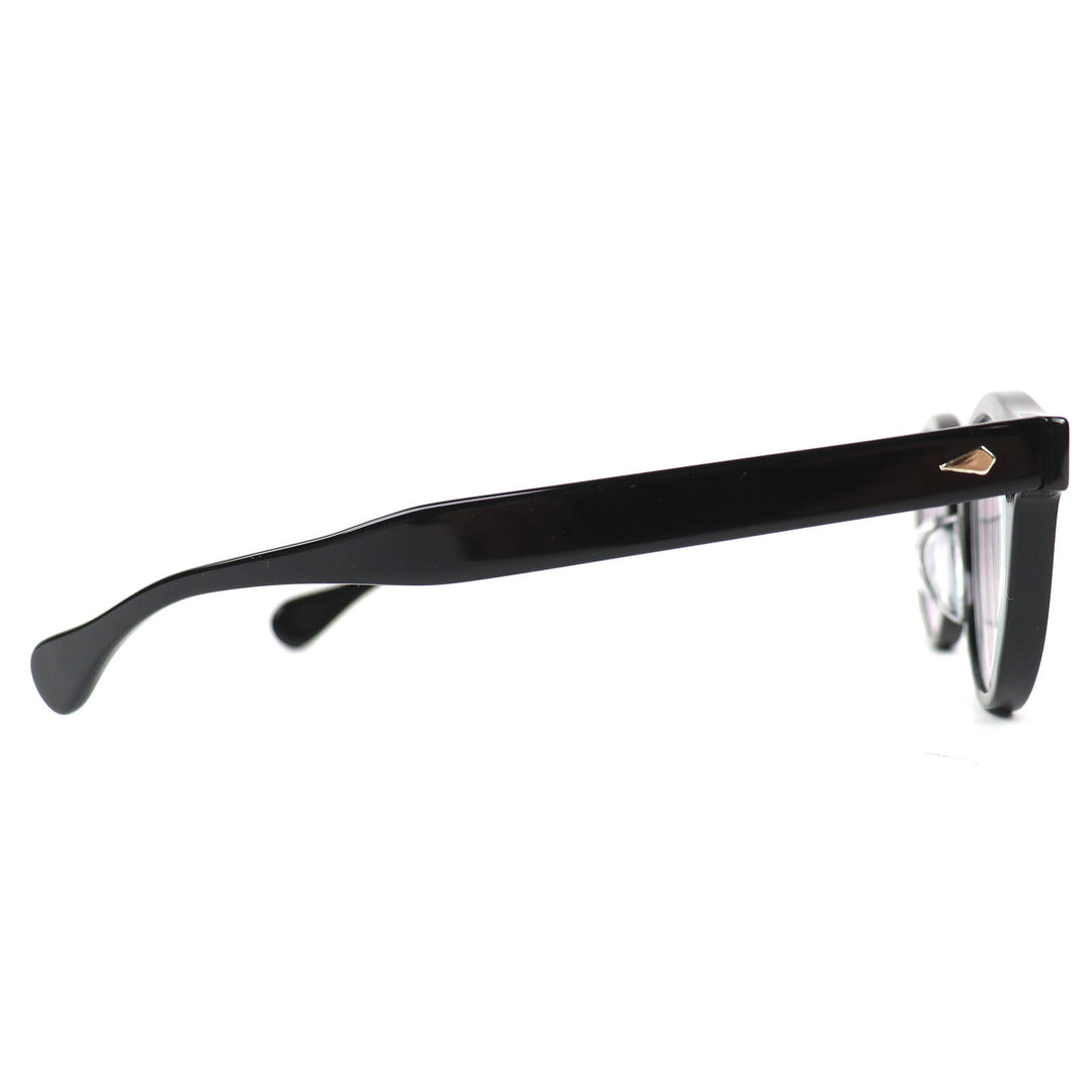 美品△JULIUS TART OPTICAL ジュリアスタートオプティカル HAROLD ハロルド ボストン メガネ 眼鏡 アイウェア ブラック シルバー 度入り