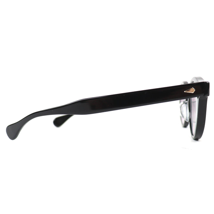 美品△JULIUS TART OPTICAL ジュリアスタートオプティカル HAROLD ハロルド ボストン メガネ 眼鏡 アイウェア ブラック シルバー 度入り