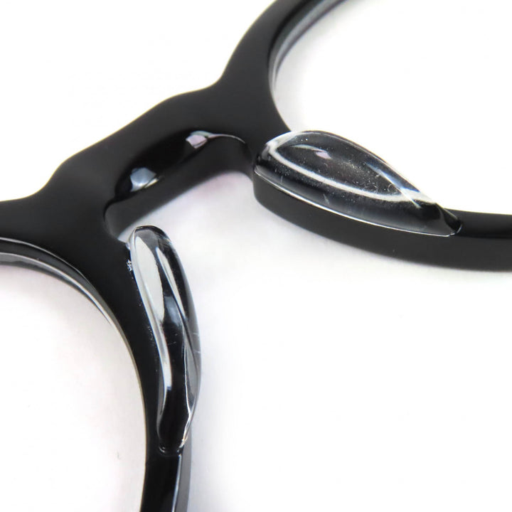 美品△JULIUS TART OPTICAL ジュリアスタートオプティカル HAROLD ハロルド ボストン メガネ 眼鏡 アイウェア ブラック シルバー 度入り