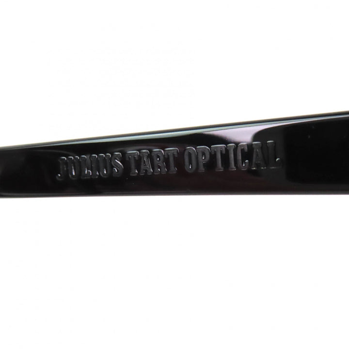 美品△JULIUS TART OPTICAL ジュリアスタートオプティカル HAROLD ハロルド ボストン メガネ 眼鏡 アイウェア ブラック シルバー 度入り