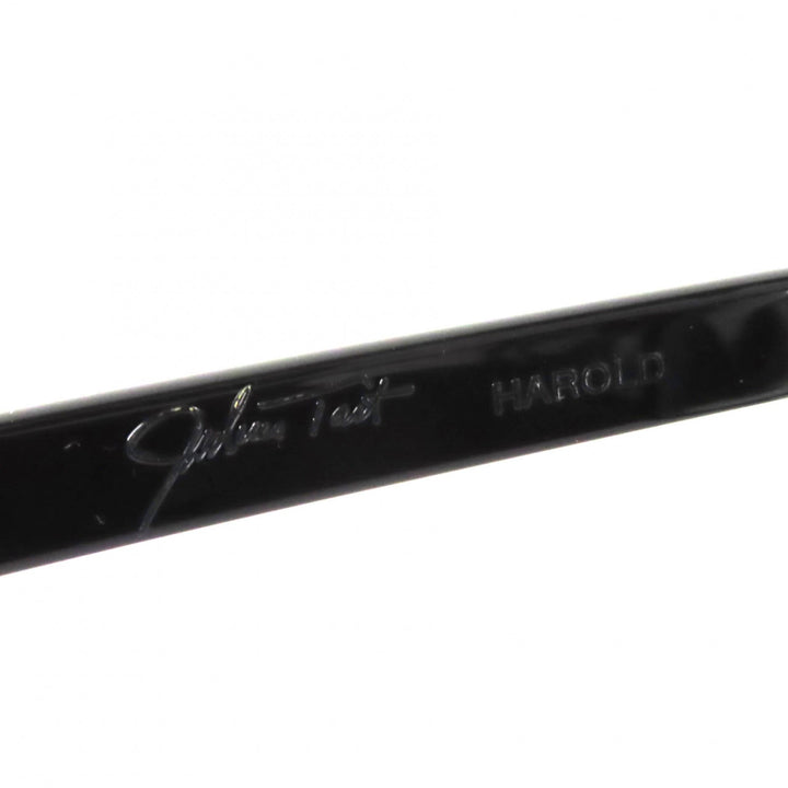 美品△JULIUS TART OPTICAL ジュリアスタートオプティカル HAROLD ハロルド ボストン メガネ 眼鏡 アイウェア ブラック シルバー 度入り