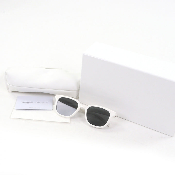 美品□MAISON MARGIELA 8 GentleMonster メゾンマルジェラ 8 ジェントルモンスター MM007 ウェリントン サングラス ホワイト 53□22-144