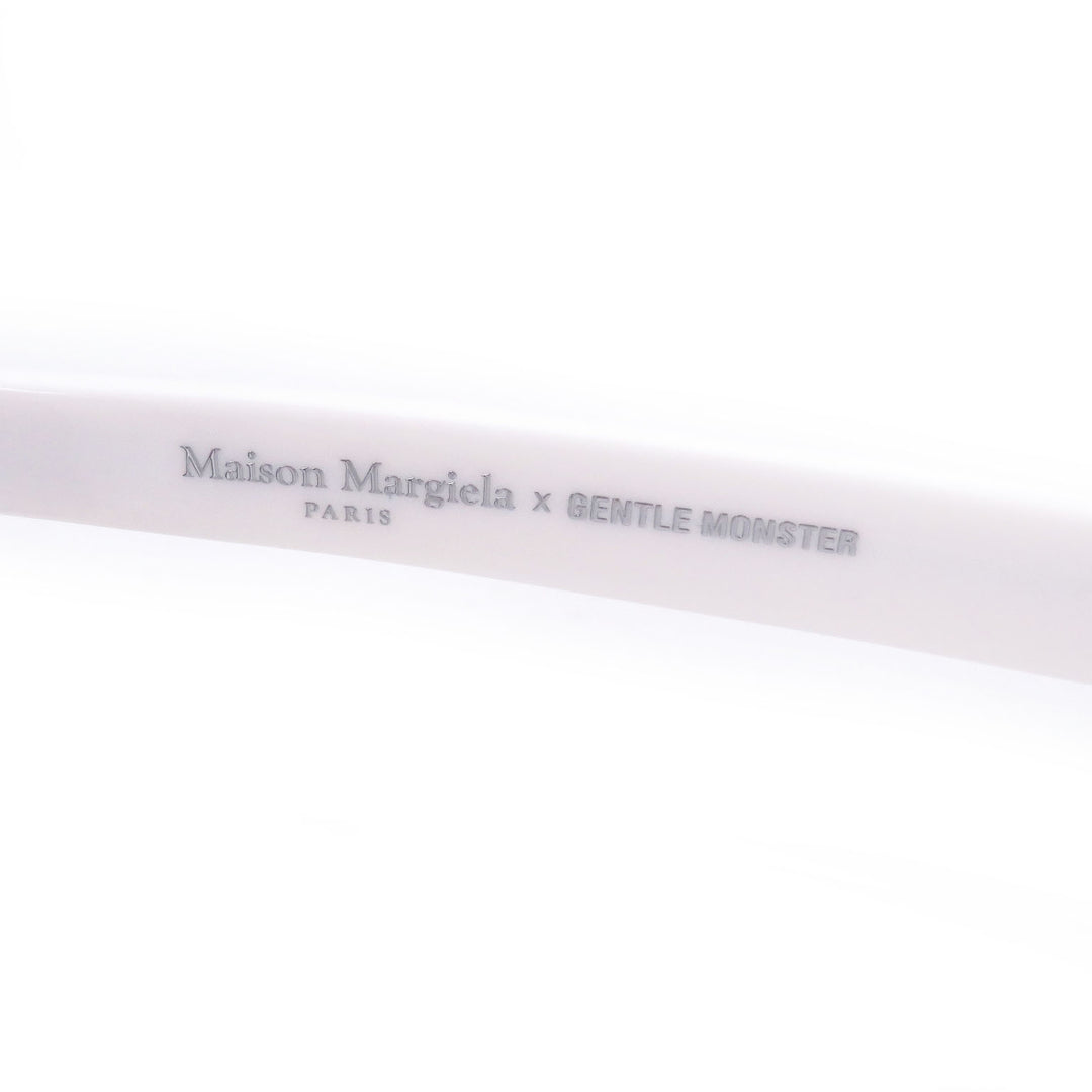 美品□MAISON MARGIELA 8 GentleMonster メゾンマルジェラ 8 ジェントルモンスター MM007 ウェリントン サングラス ホワイト 53□22-144