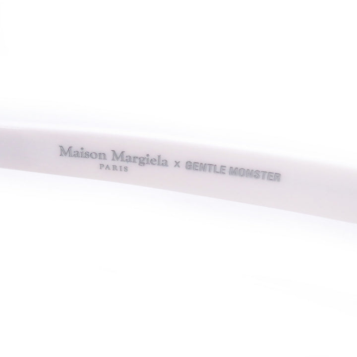 美品□MAISON MARGIELA 8 GentleMonster メゾンマルジェラ 8 ジェントルモンスター MM007 ウェリントン サングラス ホワイト 53□22-144