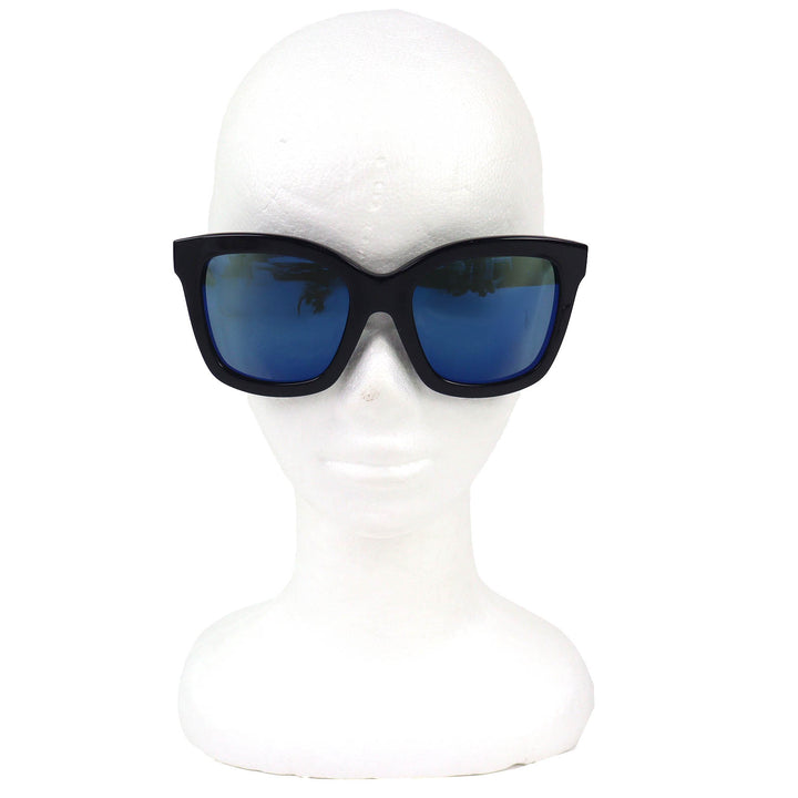 美品△THOM BROWNE トムブラウン TB-501-E-T-NVY-WHT-54-AF サングラス アイウェア ネイビー ホワイト 54□21-148 日本製 メンズ