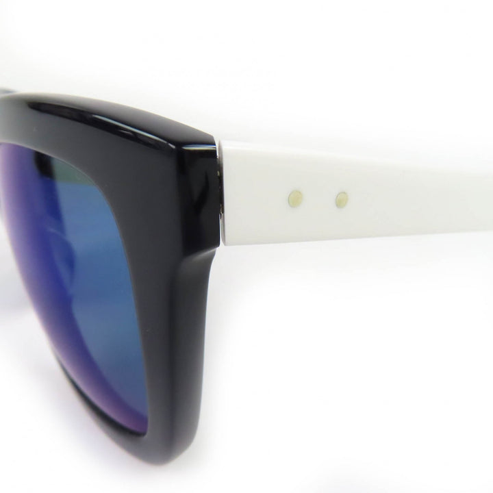 美品△THOM BROWNE トムブラウン TB-501-E-T-NVY-WHT-54-AF サングラス アイウェア ネイビー ホワイト 54□21-148 日本製 メンズ