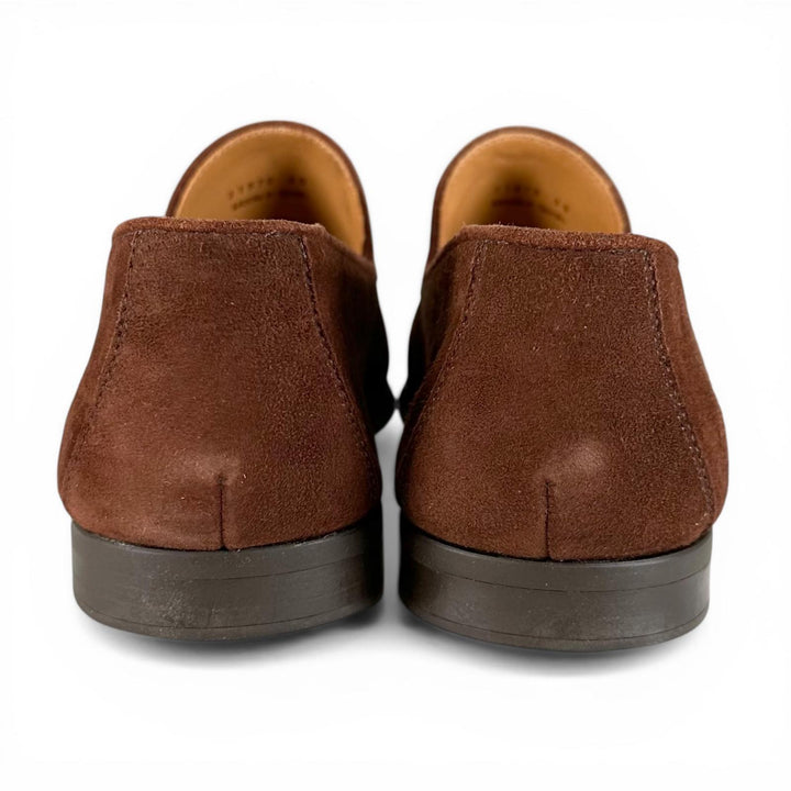 美品▲MAGNANNI マグナーニ 21870 スウェードレザー スリッポン ローファー ブラウン 39 スペイン製 メンズ 箱・保存袋付き