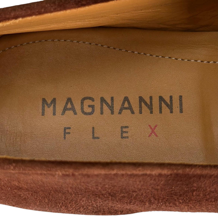 美品▲MAGNANNI マグナーニ 21870 スウェードレザー スリッポン ローファー ブラウン 39 スペイン製 メンズ 箱・保存袋付き