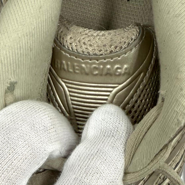 美品★BALENCIAGA バレンシアガ 685611 バウンサー ロゴ入り メッシュ レースアップ ローカットスニーカー ベージュ 24 レディース 箱付