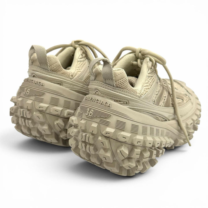 美品★BALENCIAGA バレンシアガ 685611 バウンサー ロゴ入り メッシュ レースアップ ローカットスニーカー ベージュ 24 レディース 箱付