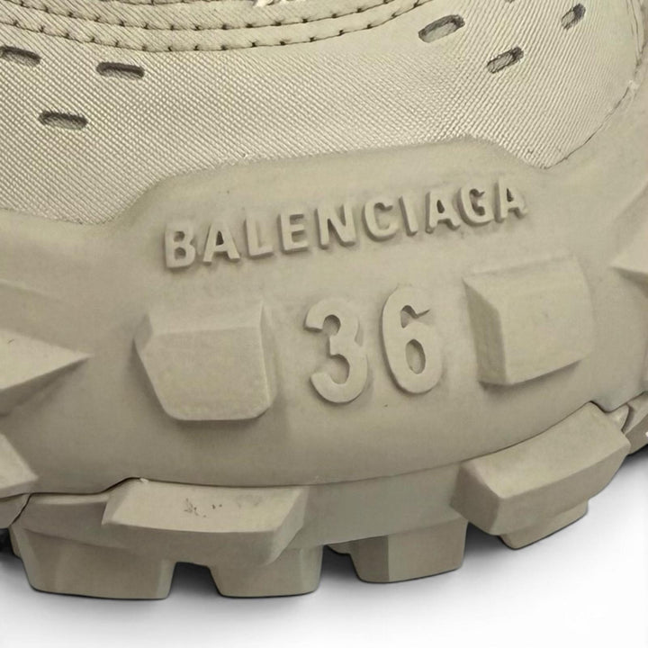 美品★BALENCIAGA バレンシアガ 685611 バウンサー ロゴ入り メッシュ レースアップ ローカットスニーカー ベージュ 24 レディース 箱付