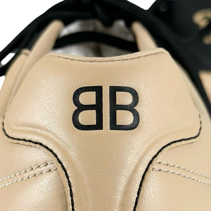 未使用品▲BALENCIAGA バレンシアガ 617540 ZEN SNEAKER レザー ローカット スニーカー ベージュ ブラック 26cm メンズ