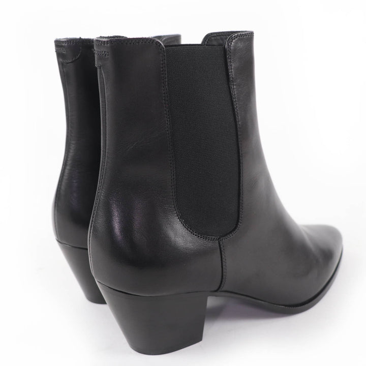 極美品☆CELINE セリーヌ 327653002C ジャクノ サイドゴア レザー チェルシーブーツ ショートブーツ ブラック 37 イタリア製 レディース