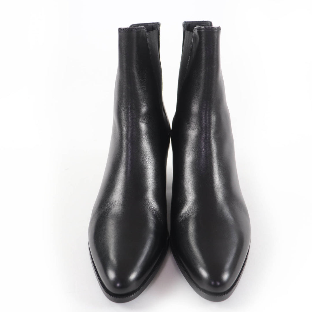 極美品☆CELINE セリーヌ 327653002C ジャクノ サイドゴア レザー チェルシーブーツ ショートブーツ ブラック 37 イタリア製 レディース