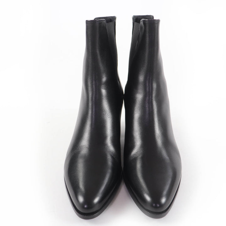 極美品☆CELINE セリーヌ 327653002C ジャクノ サイドゴア レザー チェルシーブーツ ショートブーツ ブラック 37 イタリア製 レディース