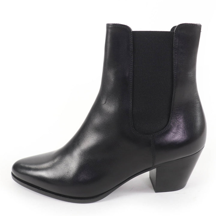 極美品☆CELINE セリーヌ 327653002C ジャクノ サイドゴア レザー チェルシーブーツ ショートブーツ ブラック 37 イタリア製 レディース