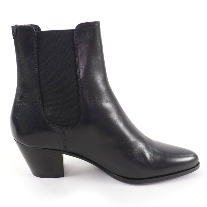 極美品☆CELINE セリーヌ 327653002C ジャクノ サイドゴア レザー チェルシーブーツ ショートブーツ ブラック 37 イタリア製 レディース