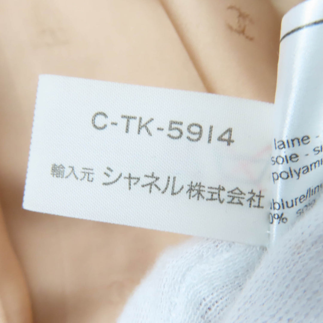極美品☆CHANEL シャネル 97A P09591V05961 シルク混 ロゴボタン レザー使い ツイード ジャケット ピンク系 36 仏製 正規品 レディース