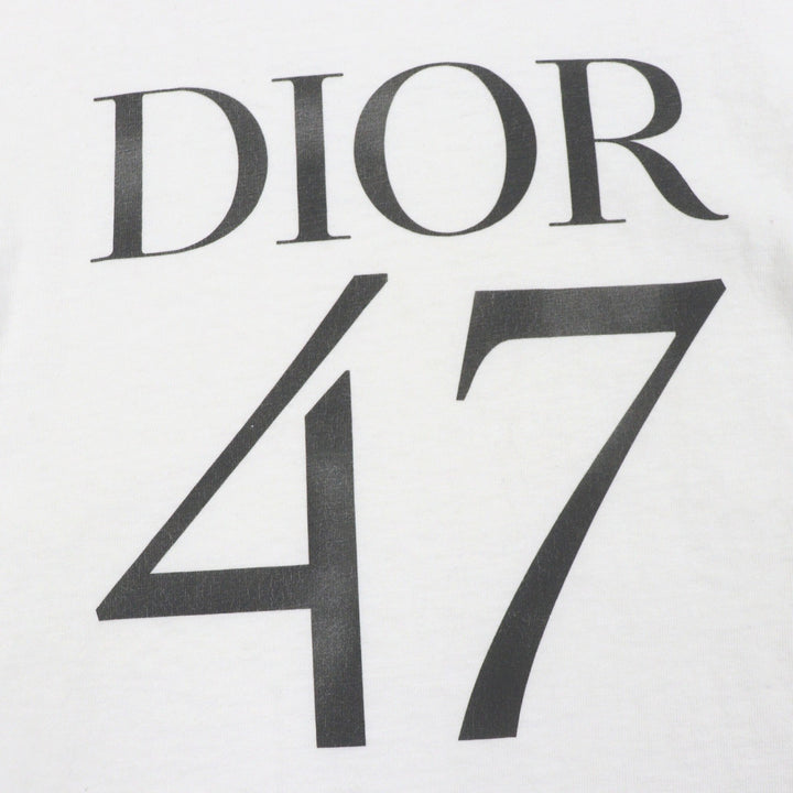 美品□DIOR ディオール オム 413J640A0849 スラブ コットンジャージー ダメージ加工 ロゴプリント 半袖Ｔシャツ M イタリア製 正規品