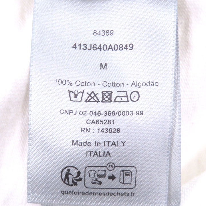 美品□DIOR ディオール オム 413J640A0849 スラブ コットンジャージー ダメージ加工 ロゴプリント 半袖Ｔシャツ M イタリア製 正規品