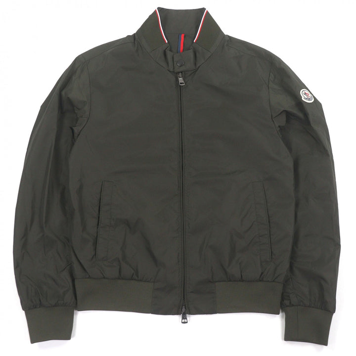 極美品□MONCLER モンクレール REPPE GIUBBOTTO ロゴワッペン付き ナイロンジャケット ブルゾンジャケット カーキ 0 正規品 メンズ