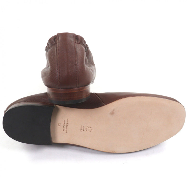 極美品□foot the coacher フット ザ コーチャー BALLET SHOES レザーシューズ スリッポン バレエシューズ ブラウン 7.5 箱付き 日本製