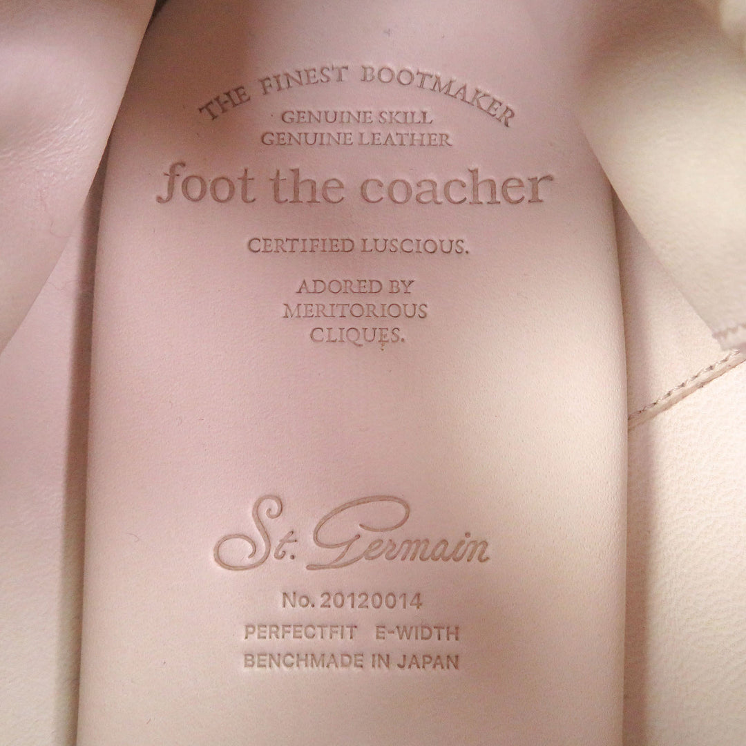 極美品□foot the coacher フット ザ コーチャー BALLET SHOES レザーシューズ スリッポン バレエシューズ ブラウン 7.5 箱付き 日本製