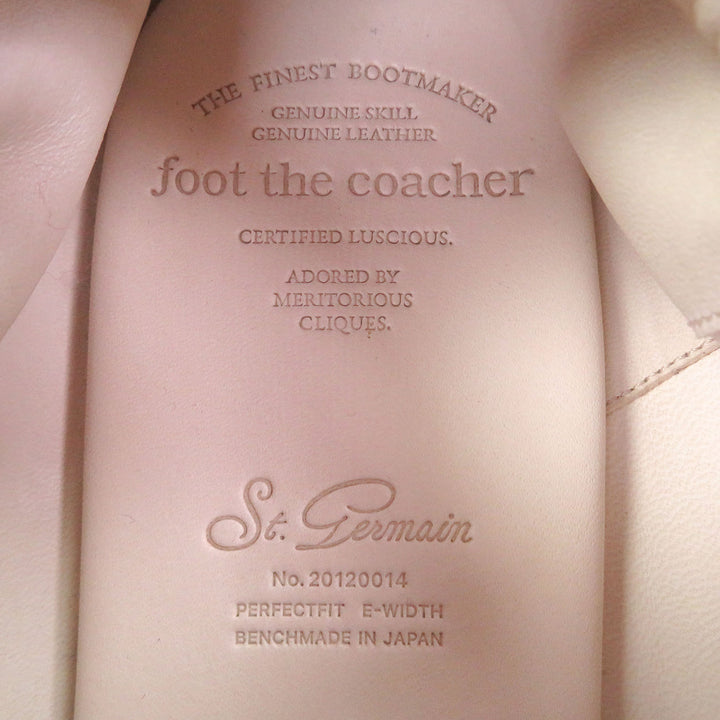極美品□foot the coacher フット ザ コーチャー BALLET SHOES レザーシューズ スリッポン バレエシューズ ブラウン 7.5 箱付き 日本製