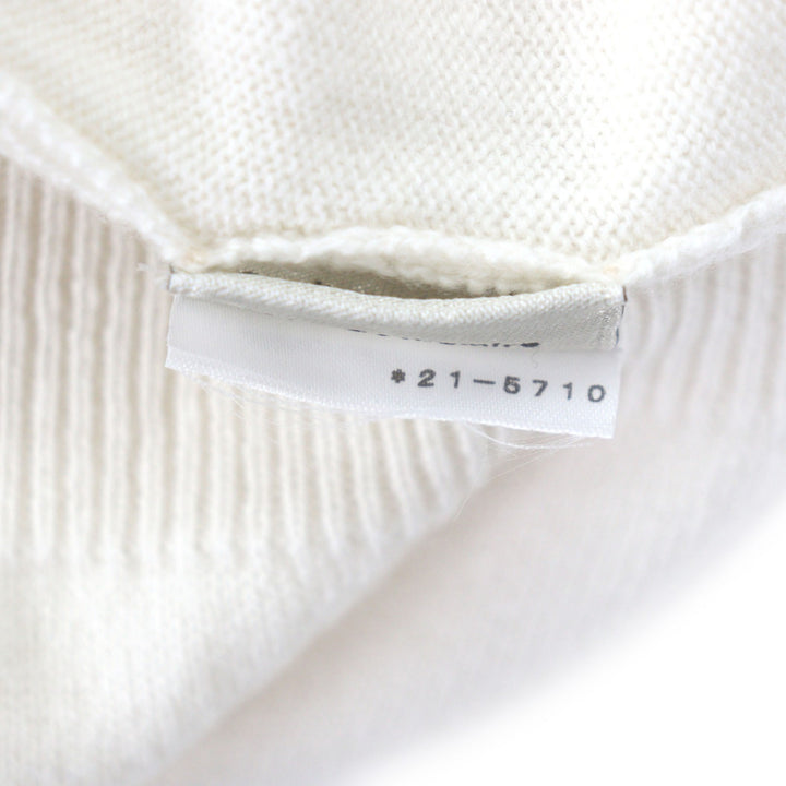 未使用品▼HERMES エルメス 22SS カシミヤ100% フラワー クルーネック プルオーバー ニットセーター アイボリー S 伊製 正規品 メンズ