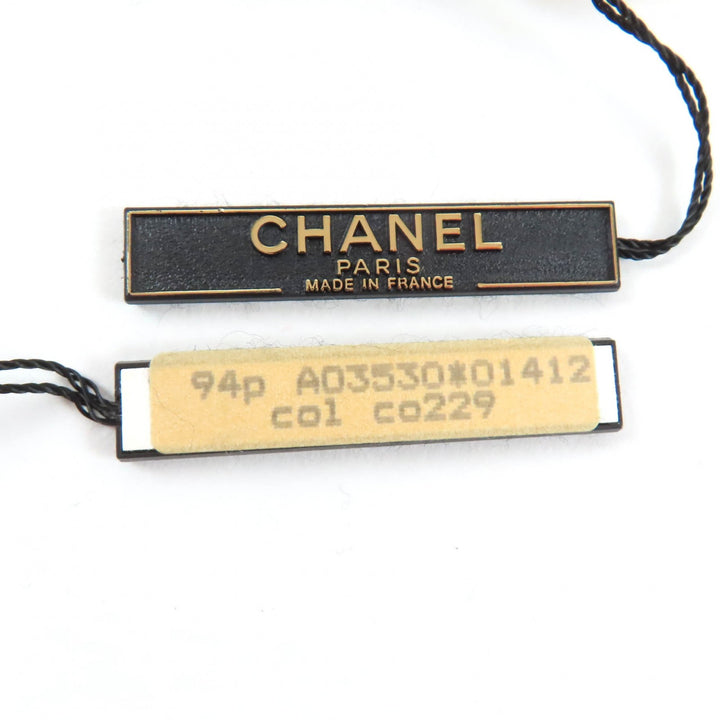 未使用品★CHANEL シャネル ヴィンテージ 94P A03530 ロゴデザイン アームバンド ブラック ゴールド金具 箱付き レディース