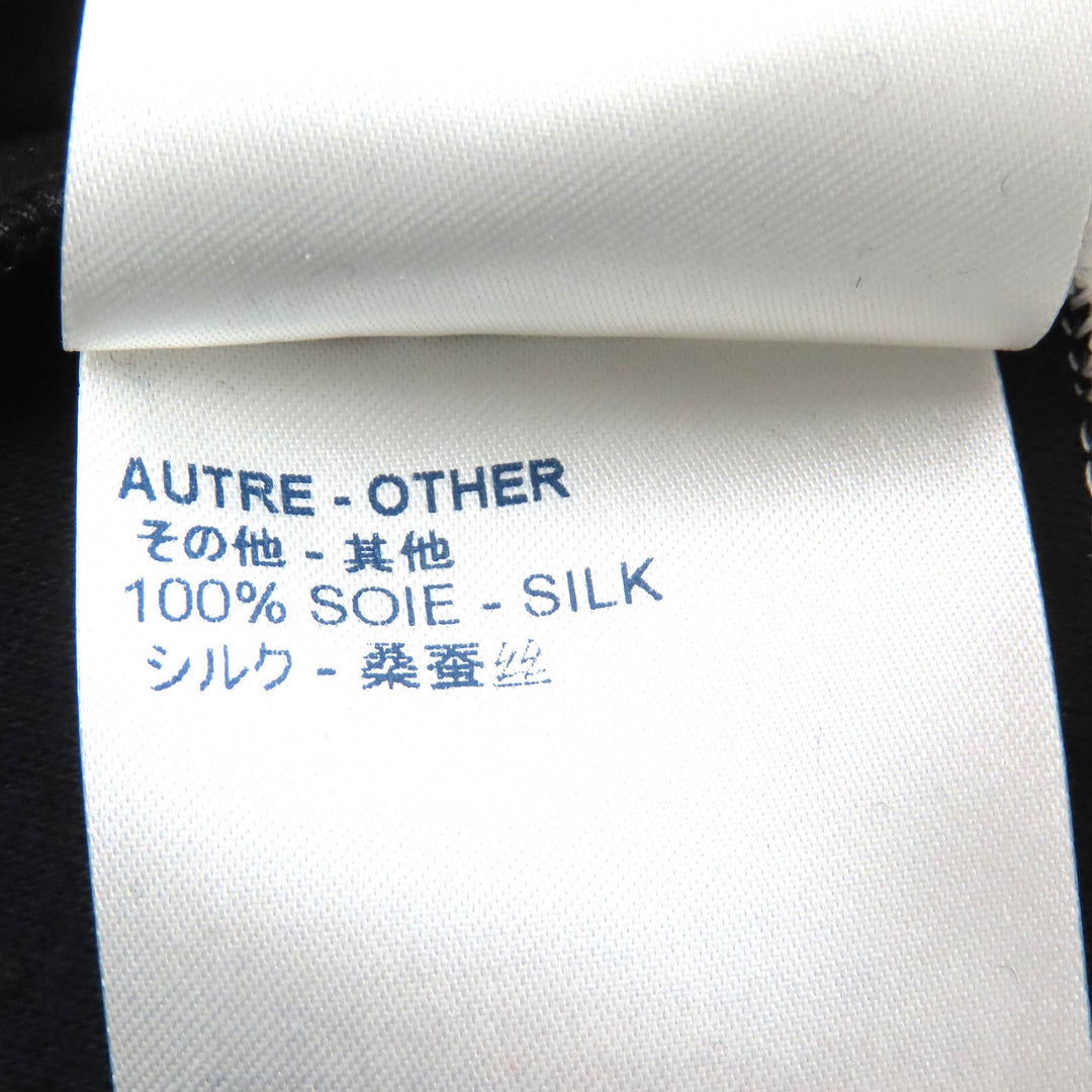 美品△LOUIS VUITTON ルイヴィトン シルク混 モノグラムフラワー ドット柄 バックジップ ミニ フレアスカート アイボリー 黒 XS 正規品