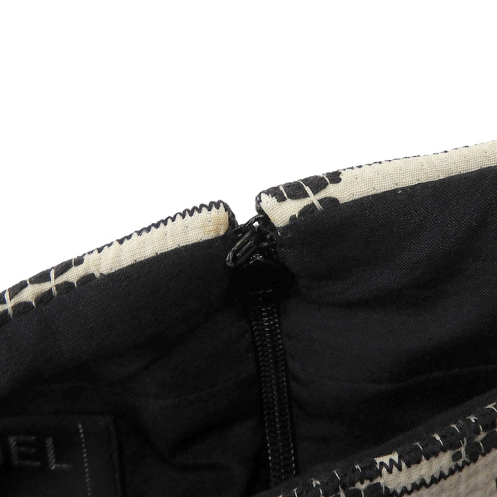 未使用品▲CHANEL シャネル 06P P28601 コットン ウール ココマーク金具付き ツイードスカート ネイビー 42 フランス製 レディース