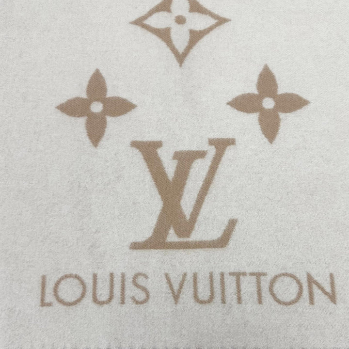 美品★LOUIS VUITTON ルイヴィトン 2025年製 M78123 マフラー･レイキャビック カシミヤ100％ 現行品 ロゴデザイン 大判 マフラー 箱付
