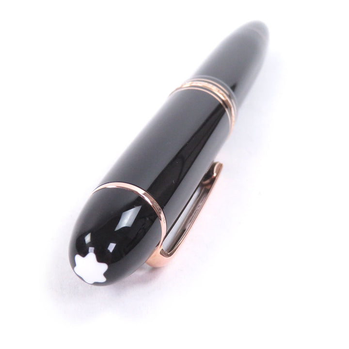 極美品□MONTBLANC モンブラン 112665 マイスターシュテュック 149 ペン先750 Fニブ キャップ式 万年筆 黒 レッドゴールド ドイツ製
