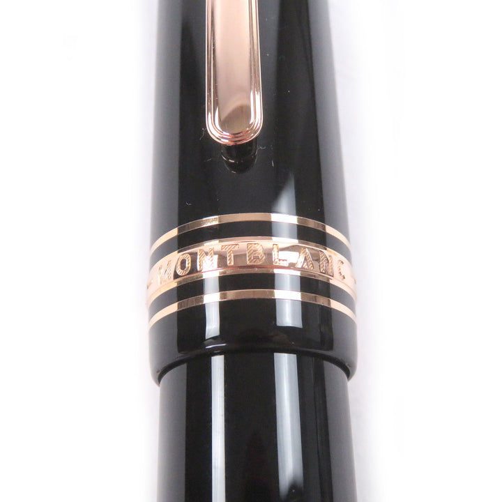 極美品□MONTBLANC モンブラン 112665 マイスターシュテュック 149 ペン先750 Fニブ キャップ式 万年筆 黒 レッドゴールド ドイツ製