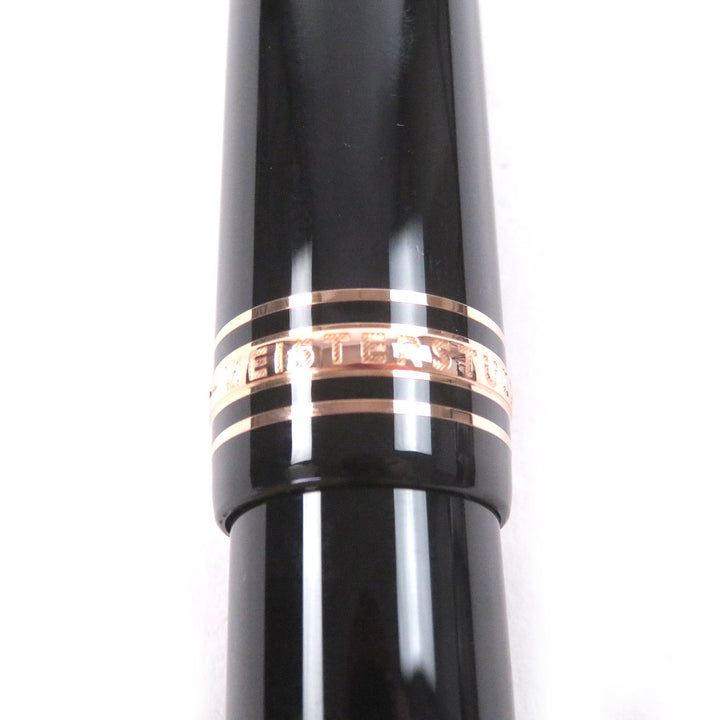極美品□MONTBLANC モンブラン 112665 マイスターシュテュック 149 ペン先750 Fニブ キャップ式 万年筆 黒 レッドゴールド ドイツ製