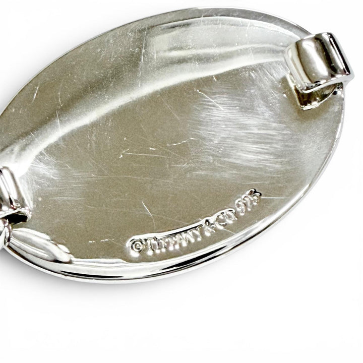 極美品△TIFFANY&amp;Co. ティファニー ヴィンテージ オーバル ID バングル ブレスレット アクセサリー 925 シルバー 重量32.1g 箱付き