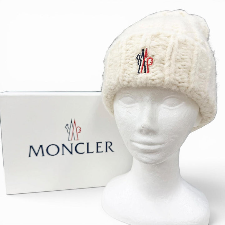 未使用品□MONCLER GRENOBLE モンクレールグルノーブル 2025年製 BERRETTO TRICOT ロゴワッペン ニットキャップ UNI イタリア製 正規品