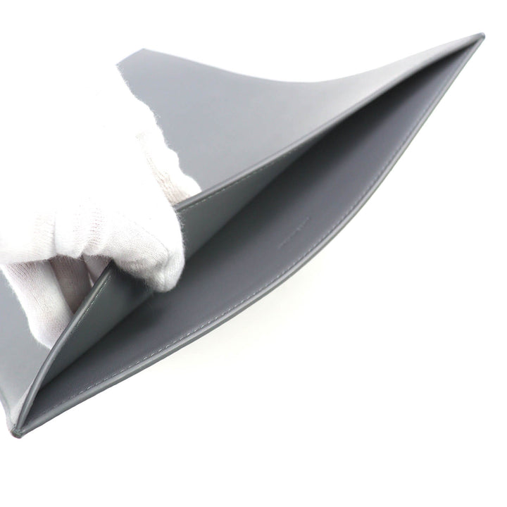 極美品△CELINE セリーヌ ロゴ レザー iPad Pro アイパッドプロ 13インチ用 ケース 収納 グレー 保存袋付き イタリア製 メンズ