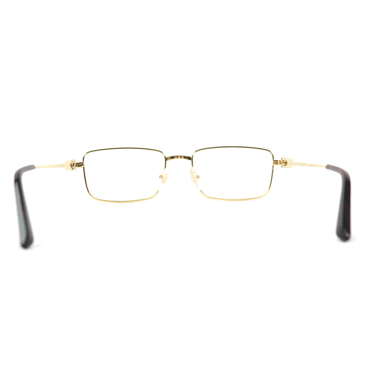 極美品△Cartier カルティエ CT0369O Cデコール スクエア メガネ 眼鏡 アイウェア ゴールド ブラウンデミ 54□18 デモレンズ 仏製 メンズ