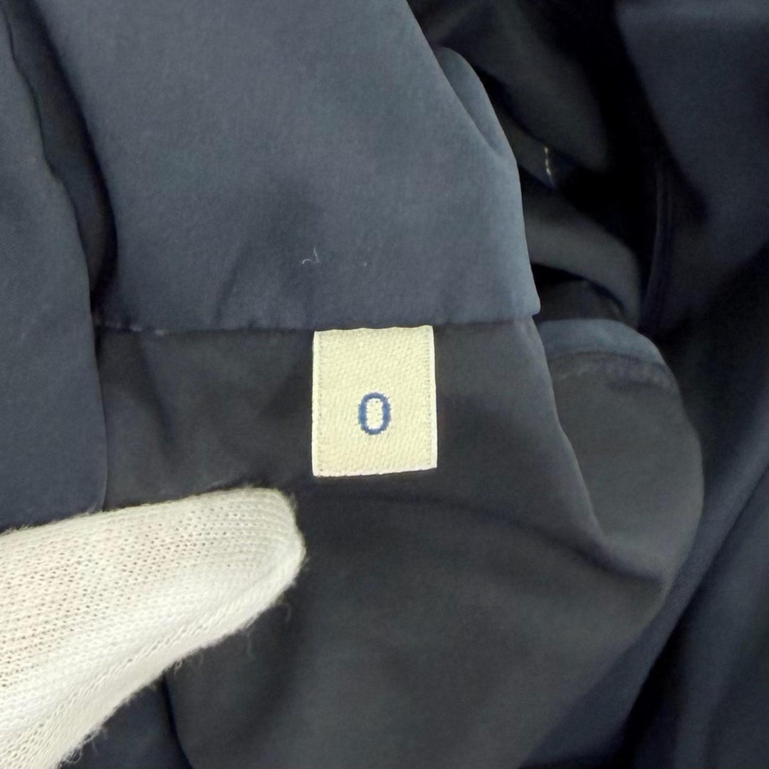 美品☆MONCLER モンクレール 2023年製 J10931A00087 ENET ロゴワッペン・フード付 ZIP UP ジャケット ネイビー 0 正規品 レディース