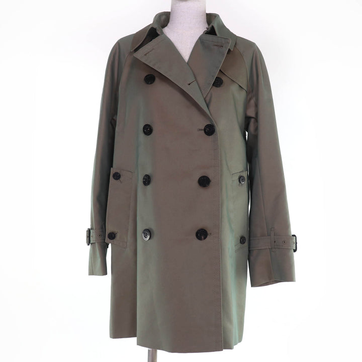 未使用品☆Aquascutum アクアスキュータム 5021350101-45 ウールライナー付 ハーフ トレンチコート カーキ 6 日本製 正規品 レディース