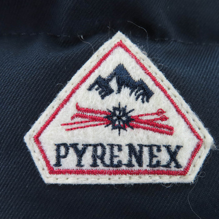 美品☆Pyrenex ピレネックス W18P1 GRENOBLE ラクーンファー・フード付 ダウンコート ネイビー 34 正規品 レディース