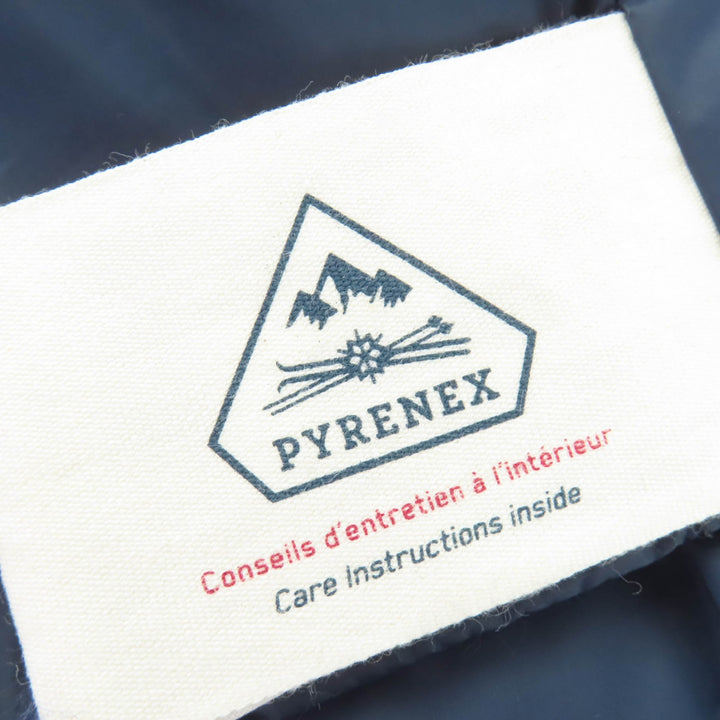 美品☆Pyrenex ピレネックス W18P1 GRENOBLE ラクーンファー・フード付 ダウンコート ネイビー 34 正規品 レディース