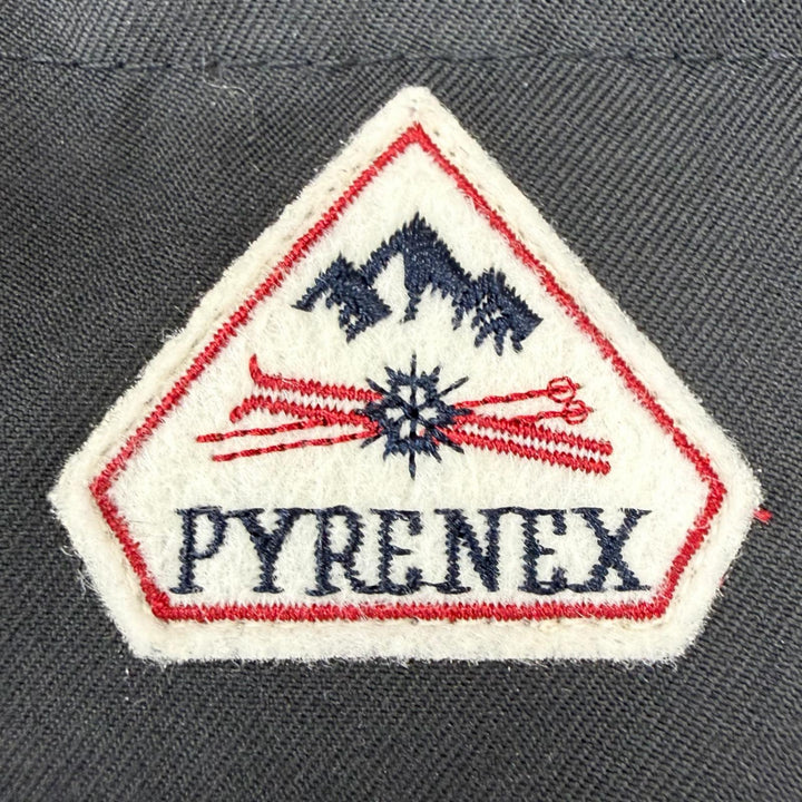 美品◇Pyrenex ピレネックス W19P1 GRENOBLE グルノーブル ロゴワッペン ファー フード付き ダウンジャケット 黒 36 正規品 レディース